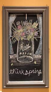 Chalkboard paint ideas writing walls fun kitchen. Spring Mason Jar Floral Chalkboard Art Kitchen Spring Chalk Floral Chalkboard Art Chalkboard Mason Jars Chalkboard Art Kitchen