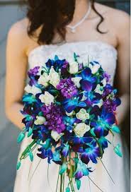 Love This Blue Dendrobium Orchid In The Bouquet Orchids Purple Wedding Theme Blue Orchid Wedding Bouquet Orchid Bouquet Wedding