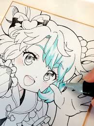 簡単 イラストマーカーの使い方 ダイソーマーカーとコピックの塗り方のコツ イラスト スケッチ デッサン 簡単イラスト
