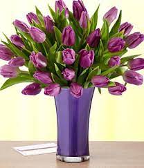 Proflowers Review And Giveaway Purple Tulips Tulips In Vase Tulips Flowers