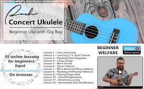 Metal dining table and chairs uke tuning somewhere over the rainbow. Matte Concert Ukulele Ranch 23 Inch Professional Learn To Play Beginner Ukelele With Free Online 12 Lessons Ukalalee Starter Instrument Kit Bundle Gig Bag Tuner Strap Aquila String Set Musical Instruments Ukuleles Mandolins Banjos