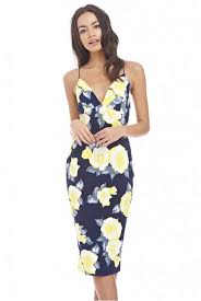 Ax Paris Floral Plunge Front Cross Back Midi Dress Reviews Dresses Juniors Macy S Floral Midi Dress Dresses Bodycon Dress