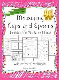 Measuring Cups And Spoons Identification Worksheets Special Education Special Education Students Life Skills Class Teaching Life Skills