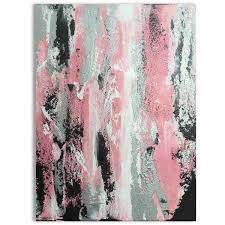 Pink and silver abstract wall art. Free Shipping Two 12x16 Pink And Silver And Pink And Black Abstract 212 Liked On Polyvore F Pink Abstract Painting Flamingo Wall Art Textured Wall Art