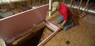 How To Insulate Attic Drop Down Access Stairs Today S Homeowner Attic Stair Insulation Attic Renovation Attic Playroom
