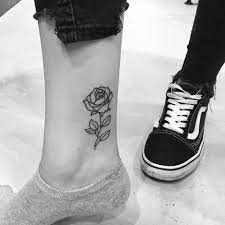 Rose Tattoo Rosetattoo Vans Oldskool Cartoon Pretty Small Ankle Bookish Tattoos Tattoos Rose Tattoo