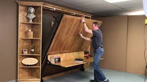 The maker of this murphy bed plan provided instructions on how to make this small and easy to make the hidden bed. King Templeton Murphy Bed Youtube