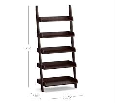 Gentle slants and right angles make thisgentle slants and right angles make this ladder style bookshelf an exciting alternative to your traditional rectangular bookcase. Studio 33 75 X 75 Ladder Shelf Pottery Barn