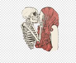 Maybe you would like to learn more about one of these? Human Skull Symbolism Death Kiss Drawing Skeleton Kiss Love Heart Png Pngegg