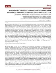 Peradaban dan perkauman di malaysia: Pdf Dialog Peradaban Dan Falsafah Pendidikan Islam Implimentasi Dalam Kurikulum Dan Kokurikulum Subjek Umum Fakulti Tamadun Islam Utm