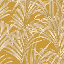 Papier Peint Fougeres Jaune Et Or 1930 Casadeco 28922318 En 2020 Papier Peint Papier Peint Jaune Peindre