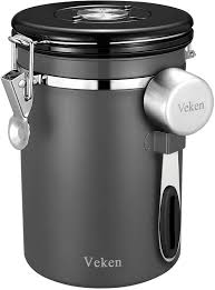 Ideal for storing any dry food and goods, this artistic canister set is made of stoneware and will complete your kitchen. Planetary Design Airscape Coffee Storage Canister