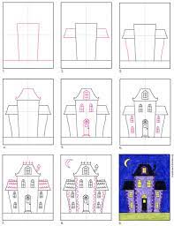 Did you know there's more to this lesson? How To Draw An Easy Haunted House Art Projects For Kids