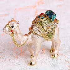 Sevenbees hand painted enameled camel figurine decorative hinged jewelry trinket box. H D Camel Trinket Boxes Ornament Crystals Hand Painted Patterns Jewelry Box Hinged Collectible Ring Display Holders For Women Box Parts Trinket Giftbox Dryer Aliexpress