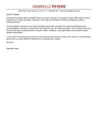 Best Sales Associate Cover Letter Examples Livecareer