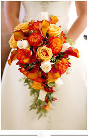 Fall Orange Teardrop Bridal Bouquet Orange Wedding Flowers Fall Wedding Bouquets Fall Wedding Flowers