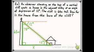 Angles Of Elevation And Depression Video Lessons Examples And Solutions