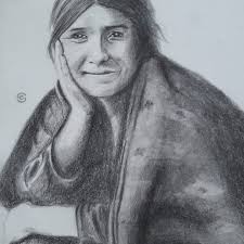 Beautiful hand drawn print by Indigenous artist