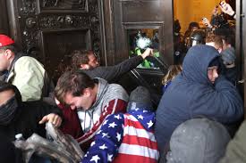 * * * chaos has unfolded outside the capitol building after a vehicle smashed into police that were the incident occurred about 100 yards (91 meters) from the entrance of the building on the senate. R I Delegation Decries Outrageous Attack By Trump Supporters On Us Capitol The Boston Globe