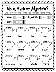 Winter Math And Literacy Printables No Prep Nouns Verbs Adjectives Literacy Printables Learning Math
