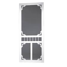 Screen Tight 36 In X 80 In Carolina Solid Vinyl White Screen Door Car36 The Home Depot Decorative Screen Doors Screen Tight Screen Door