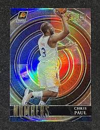 2020-21 Panini Select Chris Paul Numbers Silver Prizm #20 Phoenix Suns