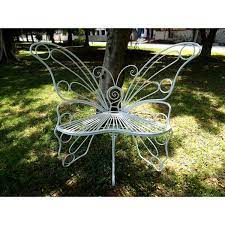 A set of slated metal chairs. Metal Garden Chairs Wayfair