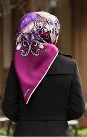 Cok Sik Vissona Twill Ipek Esarp Modelleri Sik Esarp Model