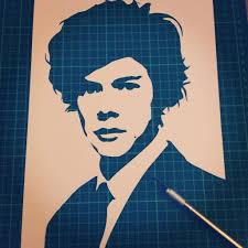 Black And White Harry Styles Silhouette Harry Styles Single Layer Stencil One Direction By Ramart79 Deviantart Com On Deviantart With Images One Direction Drawings Graffiti Designs Marker Art