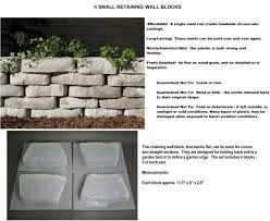 Retaining walls are constructed on a property to help hold back soil and other forms of dirt. New 4 Pc Retaining Wall Block Concrete Molds Stone Brick Cement Form On Popscreen