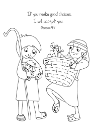 Free Bible Coloring Page Cain And Abel Cain And Abel Bible Coloring Bible Coloring Pages