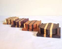 Christmas Coasters Animal Coaster Set Reindeer Mouse King Polar Bear Saint Lucy Retro Christmas Teacher S Gift Secret Santa Wood Coasters Diy Wood Hexagon Hexagon Coasters