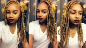 I've had box braids before and my mom always used synthetic hair. Honey Blonde Box Braids Vlog Easy Method Urban Beauty Pre Pulled Kanekalon Hair Youtube