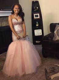 Rose gold mermaid prom dresses. Rose Gold Sleeveless Sequin Prom Dresses Mermaid Evening Dresses Everisa