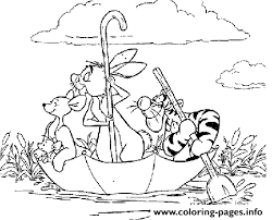 This character has been the subject of many short animated feature films here you will find images of winnie to print & color, with his friends tigger, eeyore, piglet, coco rabbit, mr. Rabbit And Tiger On An Umbrella Winnie The Pooh Pages0ac9 Coloring Pages Printable