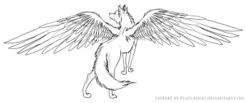 This picture showcases anime wolf characters with their cubs being suspended by their teeth. Wolf With Wings Coloring Sheet Novocom Top