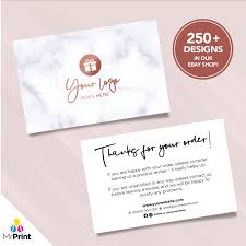 It's an easy way to convey your appreciation to the customer, it is writing sections: Custom Printed Ebay Etsy Thank You Cards Marble Rose Gold Modern Style 01 Ebay