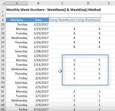 Our calendars are free to be used and republished for personal use. Get Week Number In Excel Reset For Every Month