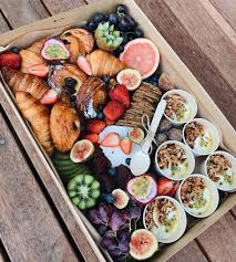 Simple, it's gifting made easy! Something A Little Different This Morning Breakfast Grazing Box Breakfast Picnic Breakfast Platter Homemade Brunch