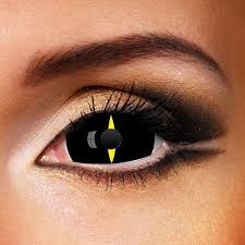 Black And White Sclera Contacts Black Yellow Spear Sclera 22mm Contact Lenses Crazyangelens Halloween Contact Lenses Contact Lenses Halloween Contacts