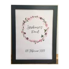 Floral Wreath Personalized Guestbook Pdf Fingerprint Guestbook Wedding Gift Wedding Present Wedding Tree In 2020 Original Wedding Gifts Wedding Gifts Wedding Reception