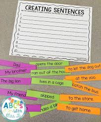 Get This Free Literacy Center Students Use The Different Parts To Create A Sentence There Are Parts That Make Kindergarten Writing Teaching Writing Teaching