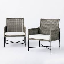 See more ideas about diy chair, chair, outdoor chairs. 2pk Wicker Metal X Frame Patio Accent Chairs Gray Threshold Designed With Studio Mcgee Target