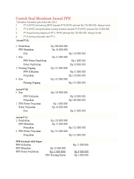 On this page you can read or download contoh soal ppn dan ppnbm beserta jawabannya in pdf format. Contoh Soal Membuat Jurnal Ppn
