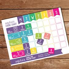 chore chart for girls task chart kids household chores editable chart