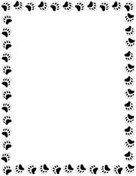 Free Animal Borders Bear Paw Print Paw Print Clip Art Borders For Paper