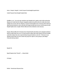 Contoh proposal bantuan dana usaha kecil perorangan. Proposal Bengkel2