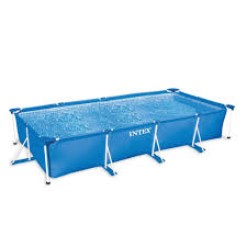 Zwembaden rechthoekig met metalen frame. Intex Rectangular Metal Frame Pool 400 X 220 X 84 Cm Rechthoek Metaal Frame Rechthoek Zwembad Intex Rectangle Framepool