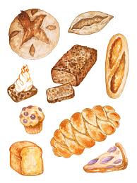 Bread Baking Planner Stickers Meal Planner Printable Etsy In 2021 Watercolor Food Watercolor Food Illustration Food Illustrations