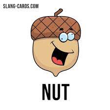 Hey There Our Slang Word Of The Day Is Nut Which Means A Crazy Or Strange Person The Meaning Is Attested From 1903 Slang Slang Words Word Of The Day